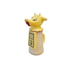 70’s Kitsch Diner Cow Creamer “Have A Happy Day" Plastic Yellow Whipley‎ Vintage
